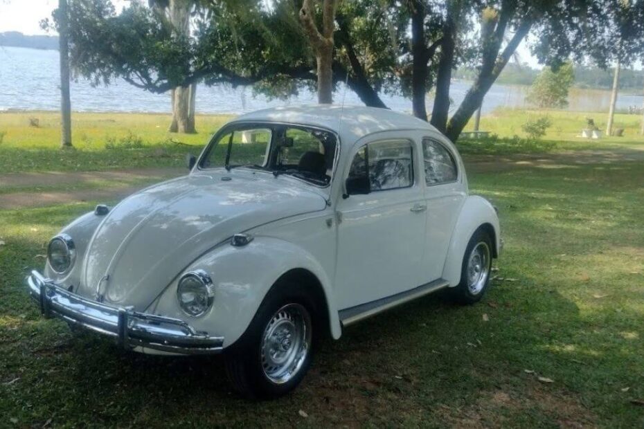 Fusca 1985 branco em homenagem à fábrica de São Bernardo do Campo (Volkswagen Anchieta)